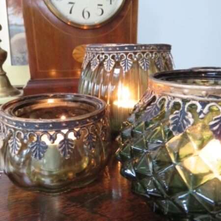 Pumpkin Tealight Green leaf